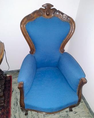 2 poltrone antiquariato '900 liberty 