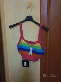Canottiera/top corta donna/ragazza Tg.M nuova Teze