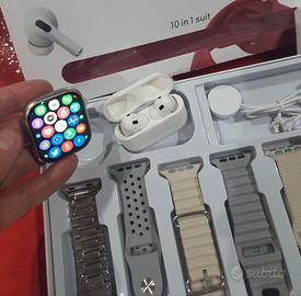 orologio smartwatch  +cuffie bluetooth + cinturini