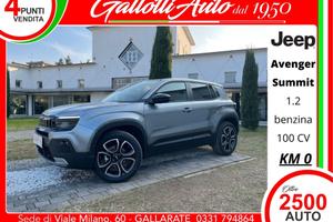 Jeep Avenger Summit 1.2 turbo benzina 100cv