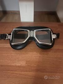 Occhiali per moto vintage climax in pelle