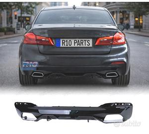 DIFFUSORE BMW G30 G31 LOOK M PERFORMANCE NERO LUCI
