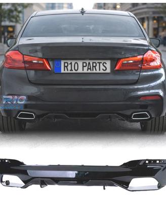 DIFFUSORE BMW G30 G31 LOOK M PERFORMANCE NERO LUCI