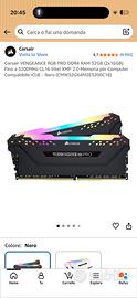 Ram DDR4 16gb corsair PRO (solo un banchetto)