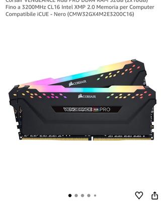 Ram DDR4 16gb corsair PRO (solo un banchetto)