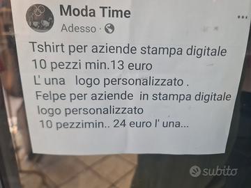 10 tshirt personalizzate logo e scritta che vuoi