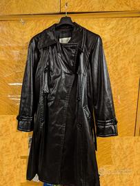 CAPPOTTO  da donna, nero, cerato, lucido