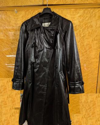 CAPPOTTO  da donna, nero, cerato, lucido