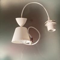 Portalampada E27 con rosone e cavo per lampadario