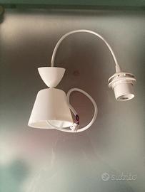 Portalampada E27 con rosone e cavo per lampadario