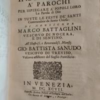 Istruzione A Parochi 1697 libro antico 