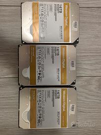 3x WD Gold 16TB Enterprise HDD (WD161KRYZ)