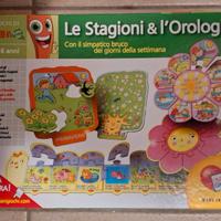 Gioco educativo Carotina "Le stagioni e l'orologio