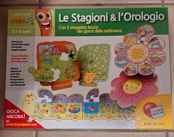 Gioco educativo Carotina "Le stagioni e l'orologio