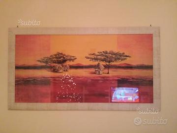Quadro in legno"Capanne Africane"
