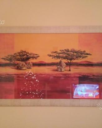 Quadro in legno"Capanne Africane"