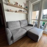 Divano letto + Pouff contenitore e poltrone sofà