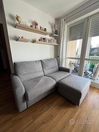 Divano letto + Pouff contenitore e poltrone sofà