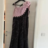 Vestito rosa e nero elegate