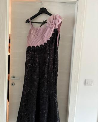 Vestito rosa e nero elegate