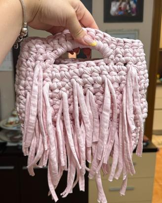 Borsa uncinetto con frange