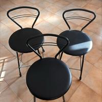 Sgabelli con seduta in pelle