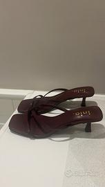 Sandalo donna bordeaux tg 38