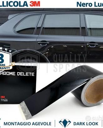 Pellicola Nero Lucido 3M Wrapping Copri Cromature