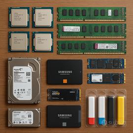 🧩 Stock Componenti – CPU, RAM, SSD,HDD, PENDRIVE
