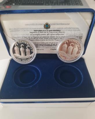 Dittico San Marino benvenuto euro 2002 argento