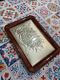 quadro o vassoio decorativo in argento Castellani