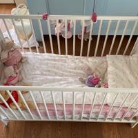 Lettino per neonati IKEA HENSVIK con materasso