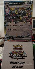 Carta pokémon cartonato evoluzioni prismatiche