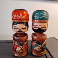 Bambole Kokeshi  Nipopo Ainu vintage