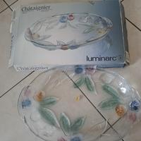 1 piatto nuovo da portata ovale decorato luminarc 