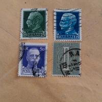 4 francobolli del regno d'Italia 