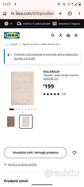 Tappeto Ikea a pelo lungo bianco