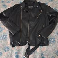 Chiodo vera pelle nera usato pare al nuovo 48 /50 