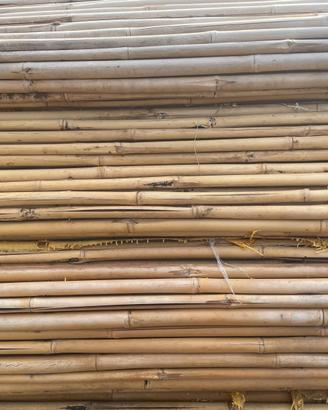 Arella di bamboo piena con passanti in acciaio 2x3
