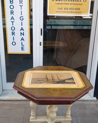 TAVOLO con stampa di VELIERO / GOLETTA