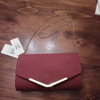 Borsa medie dimensioni bordeaux Miss Lulù nuova