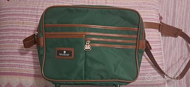 Borsa a tracolla Jaguar verde e marrone 