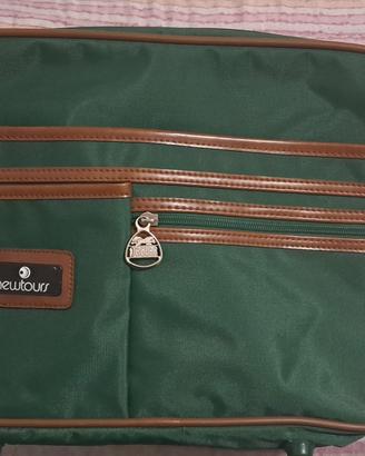 Borsa a tracolla Jaguar verde e marrone 