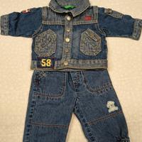completo jeans per bimbo 