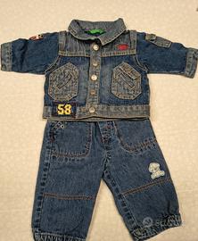 completo jeans per bimbo 