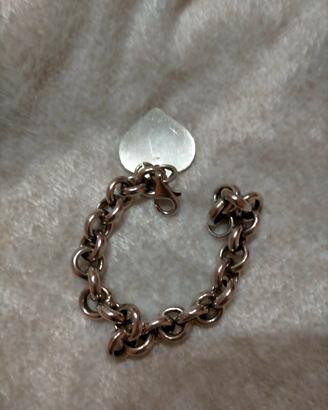 Bracciale argento con cuore