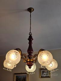 lampadario vintage 5 luci