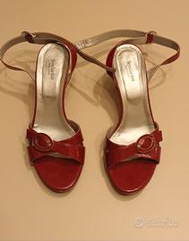 Nero Giardini sandali in pelle vernice rossa