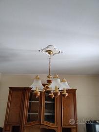 Lampadario a 5 luci vintage
