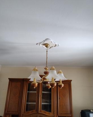 Lampadario a 5 luci vintage